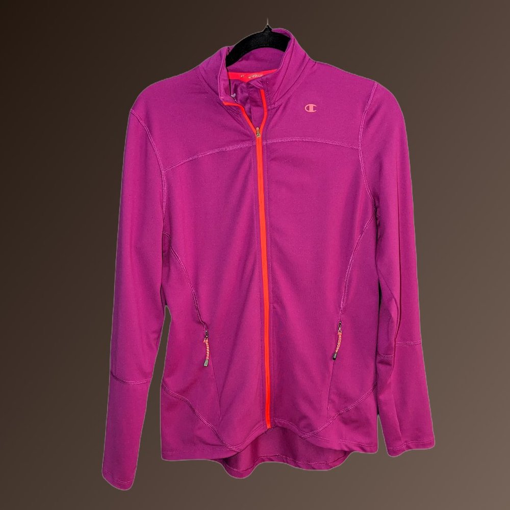 Champion - Women's Powertrain Jacket - Pink w/ Orange Zipper - M